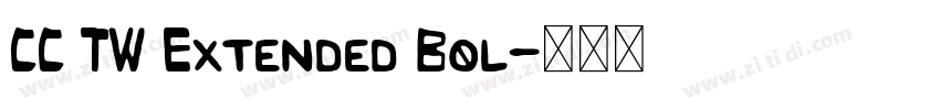 CC TW Extended Bol字体转换